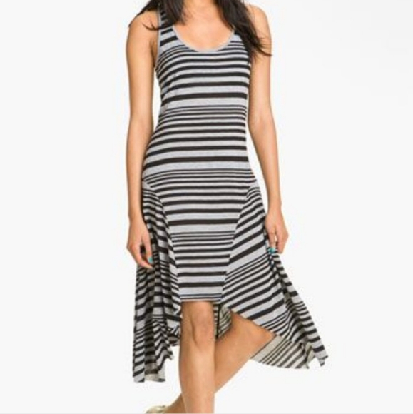 Free People Gray & Black Racerback Style Stretchy Fit & Flare Dress. Sm - Picture 11 of 12